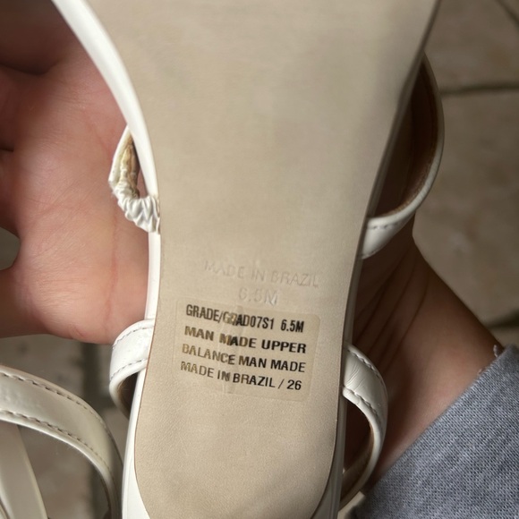 Steve Madden White Strap Heels - Picture 2 of 5